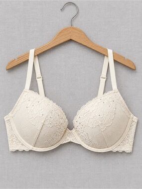 🍒3/33$ La SENZA Lace-Accent Push Up Bra in Cream